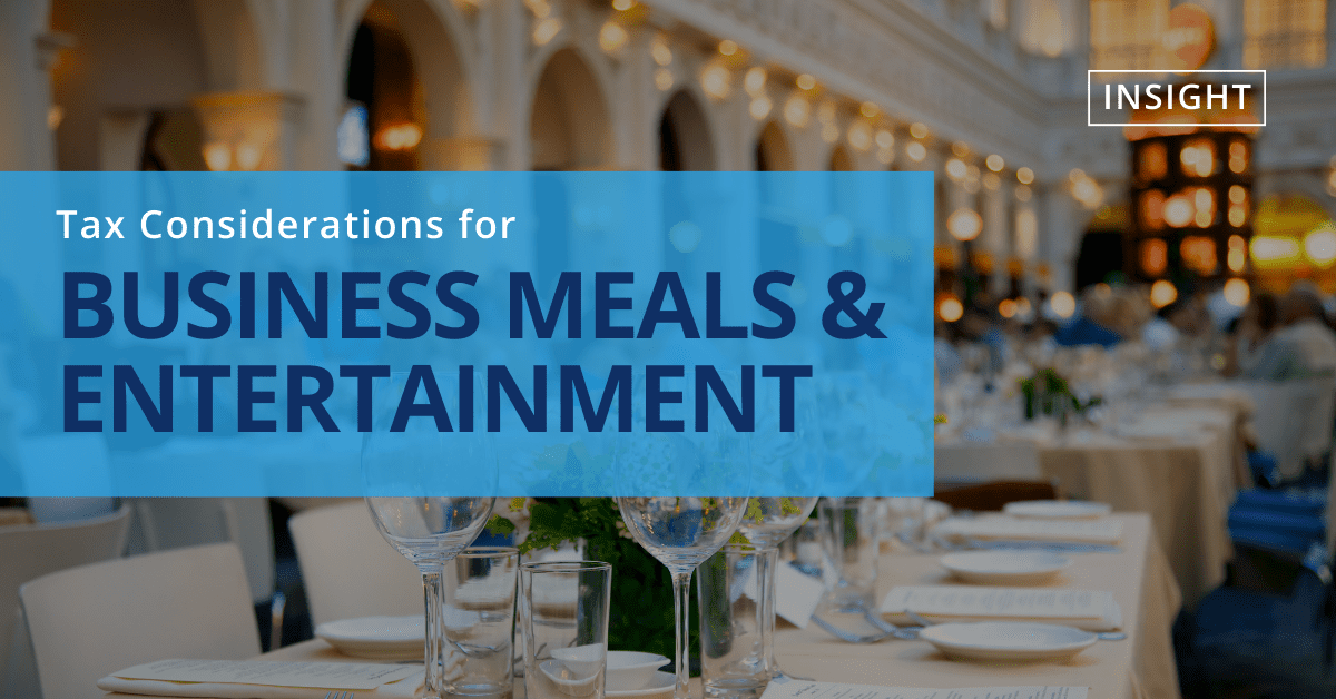 Tax Considerations for Business Meals & Entertainment Wolf & Company