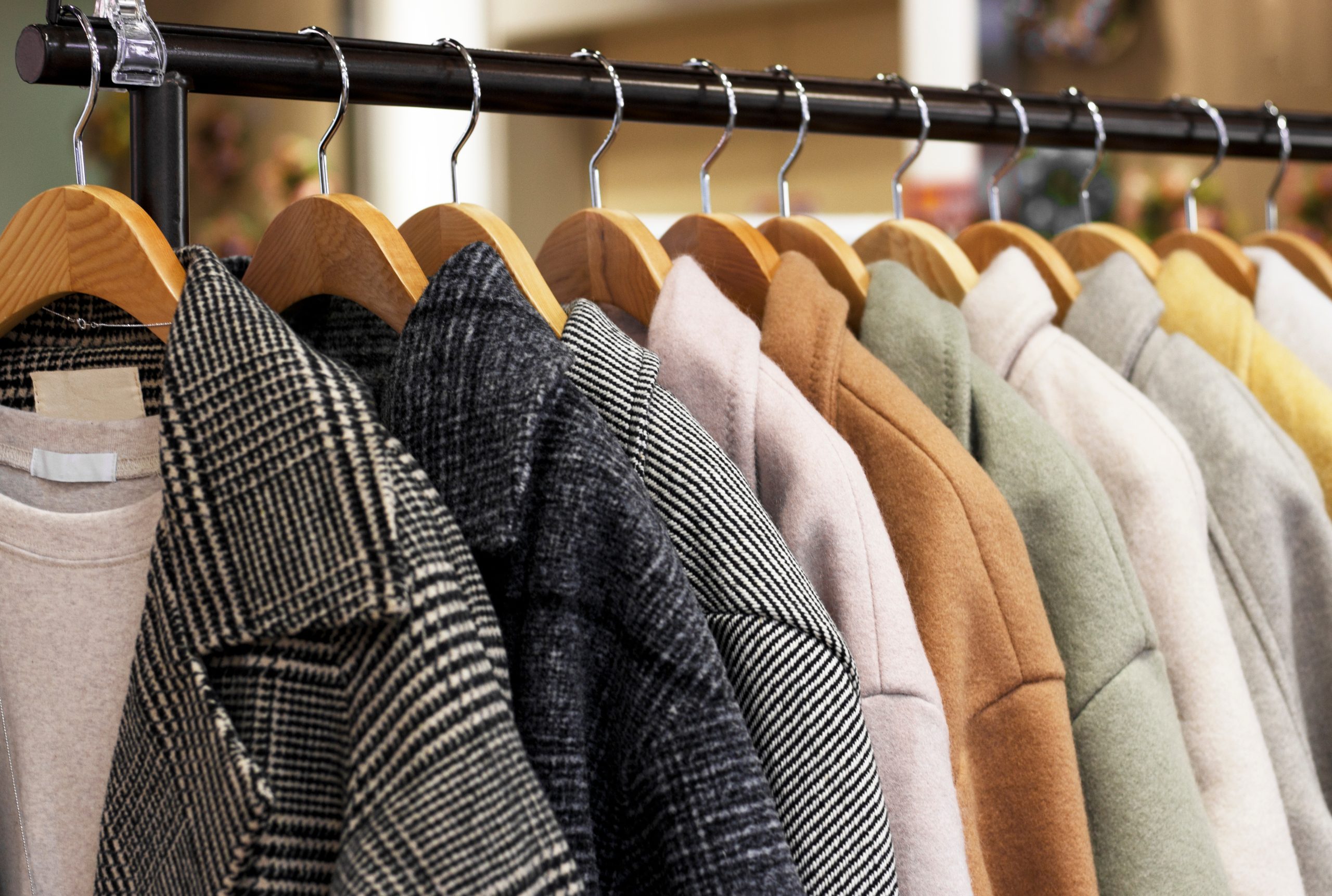 Women’s,Coat,On,A,Hanger,In,A,Clothing,Store